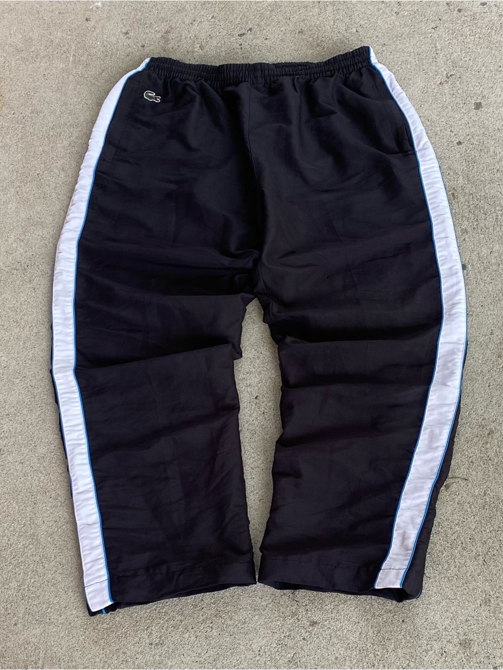 90s Lacoste Striped Baggy Track Pants